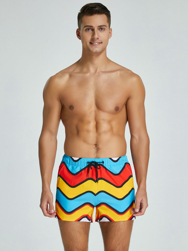 Men's Vibrant Graphic Odor-Control Comfy Waistband Casual Board Shorts | dmunderwear detail image 12