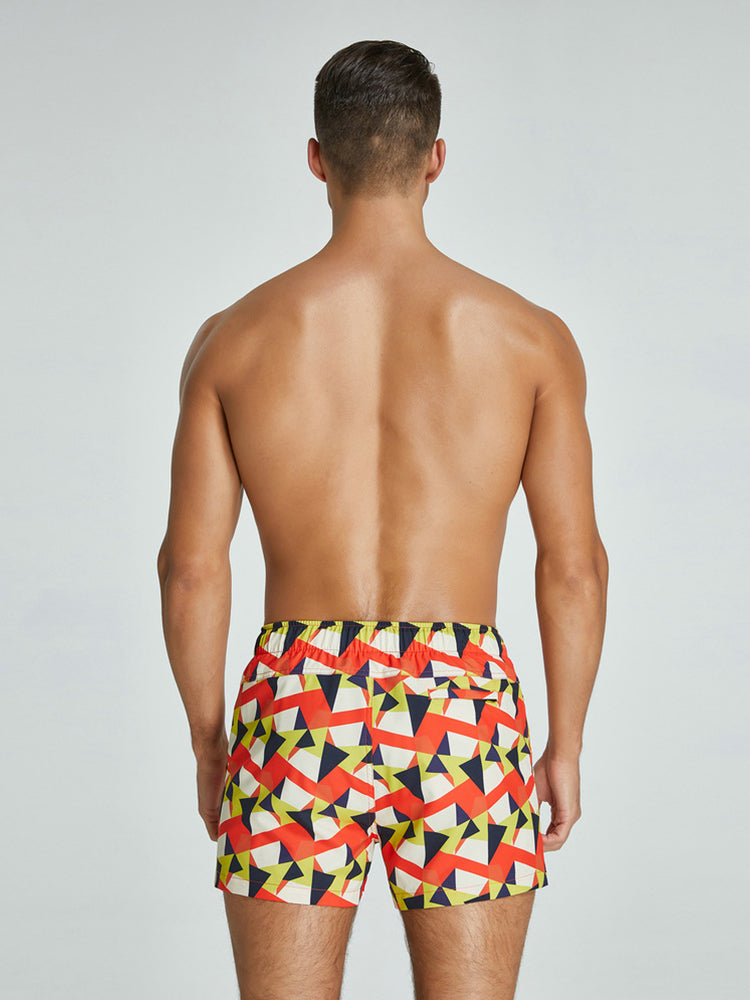 Men's Vibrant Graphic Odor-Control Comfy Waistband Casual Board Shorts | dmunderwear detail image 13