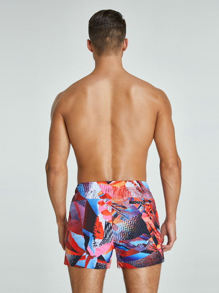 Men's Vibrant Graphic Odor-Control Comfy Waistband Casual Board Shorts | dmunderwear detail image 18