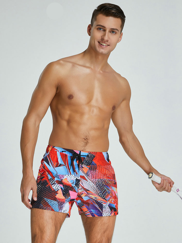 Men's Vibrant Graphic Odor-Control Comfy Waistband Casual Board Shorts | dmunderwear detail image 19