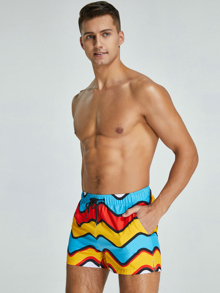 Men's Vibrant Graphic Odor-Control Comfy Waistband Casual Board Shorts | dmunderwear detail image 4