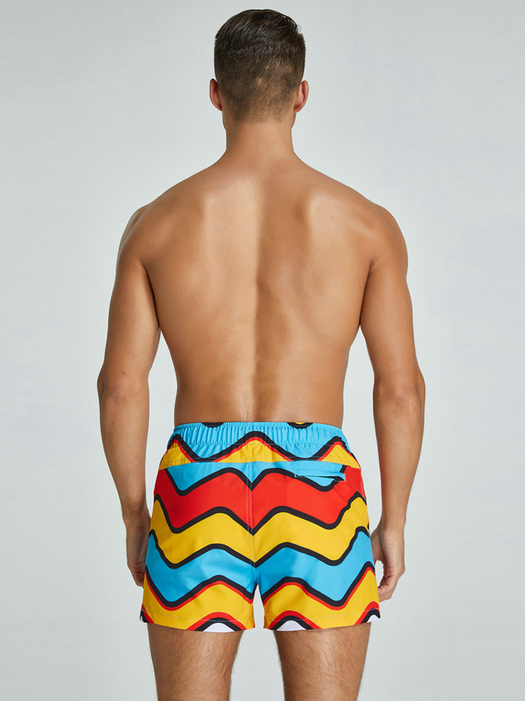 Men's Vibrant Graphic Odor-Control Comfy Waistband Casual Board Shorts | dmunderwear detail image 5
