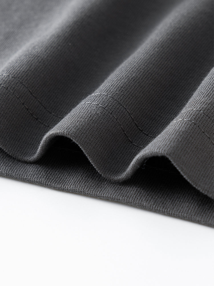 Men's Vintage Soft Pure Cotton Long Sleeve Oversized Relaxed-Fit Loungewear Tops | dmunderwear detail image 11