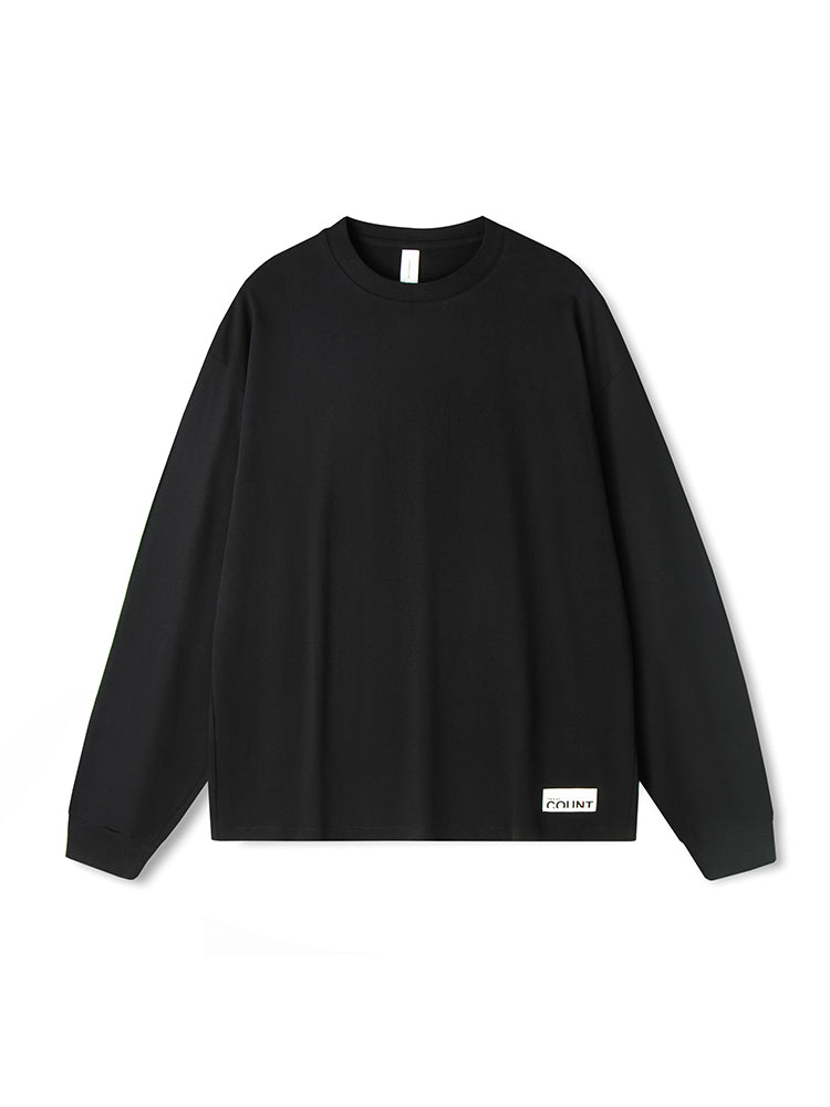 Men's Vintage Soft Pure Cotton Long Sleeve Oversized Relaxed-Fit Loungewear Tops | dmunderwear detail image 16