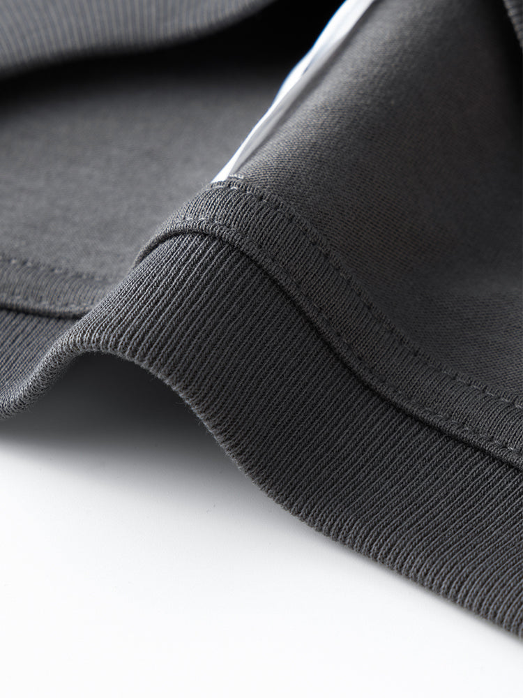 Men's Vintage Soft Pure Cotton Long Sleeve Oversized Relaxed-Fit Loungewear Tops | dmunderwear detail image 18