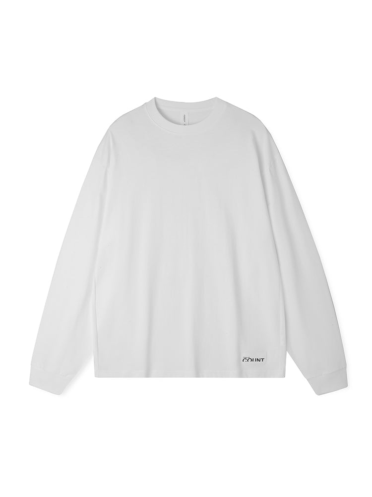 Men's Vintage Soft Pure Cotton Long Sleeve Oversized Relaxed-Fit Loungewear Tops | dmunderwear detail image 2