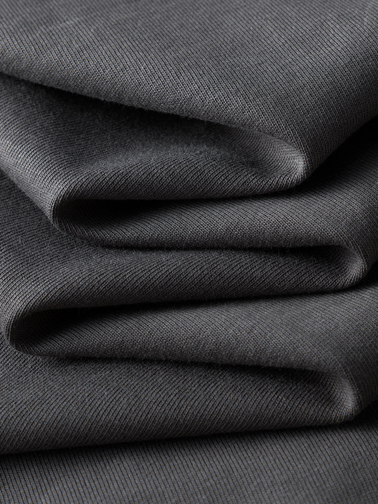 Men's Vintage Soft Pure Cotton Long Sleeve Oversized Relaxed-Fit Loungewear Tops | dmunderwear detail image 20