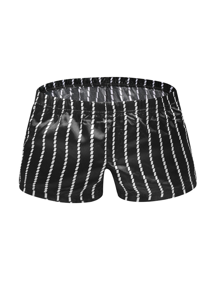 Men's Vintage Striped Moisture-Wicking Casual Board Shorts | dmunderwear detail image 7