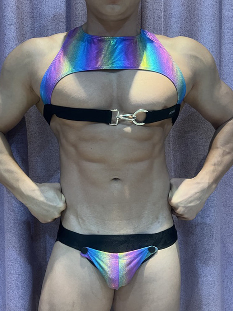 Men's Workout Ready Adjustable Cooling Touch Ultra-Light Shoulder Strap & Jockstrap | dmunderwear detail image 4