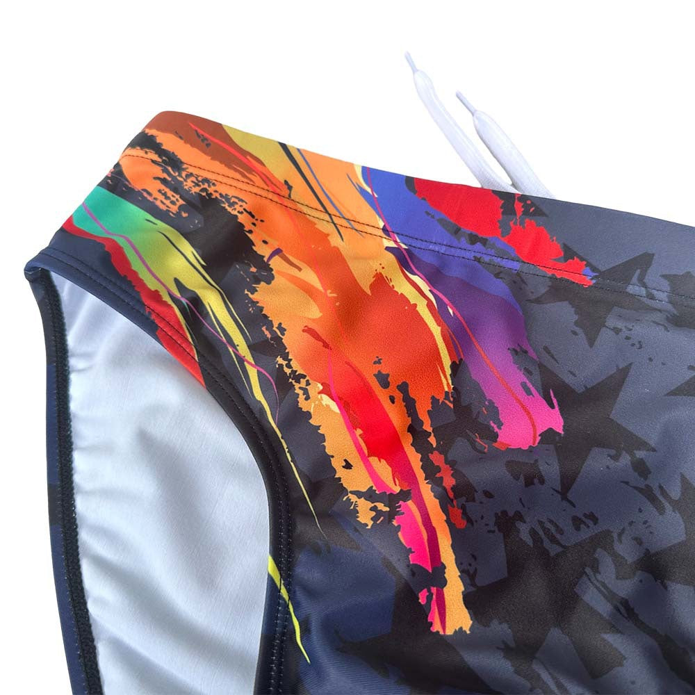 Men's Youth Training Fashion Print Swim Brief | dmunderwear detail image 10