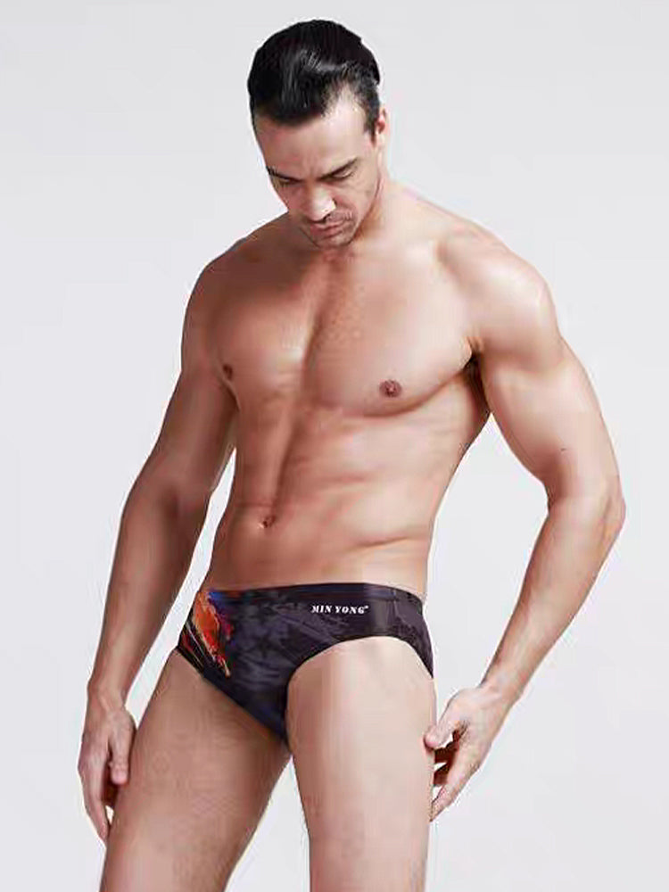 Men's Youth Training Fashion Print Swim Brief | dmunderwear detail image 3