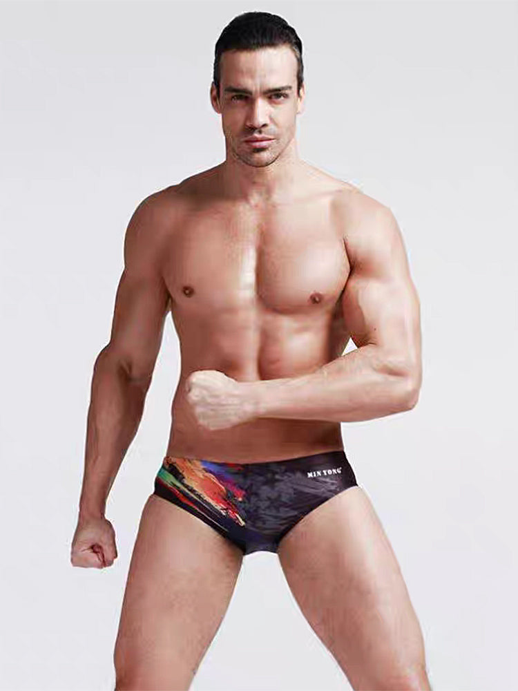 Men's Youth Training Fashion Print Swim Brief | dmunderwear detail image 4