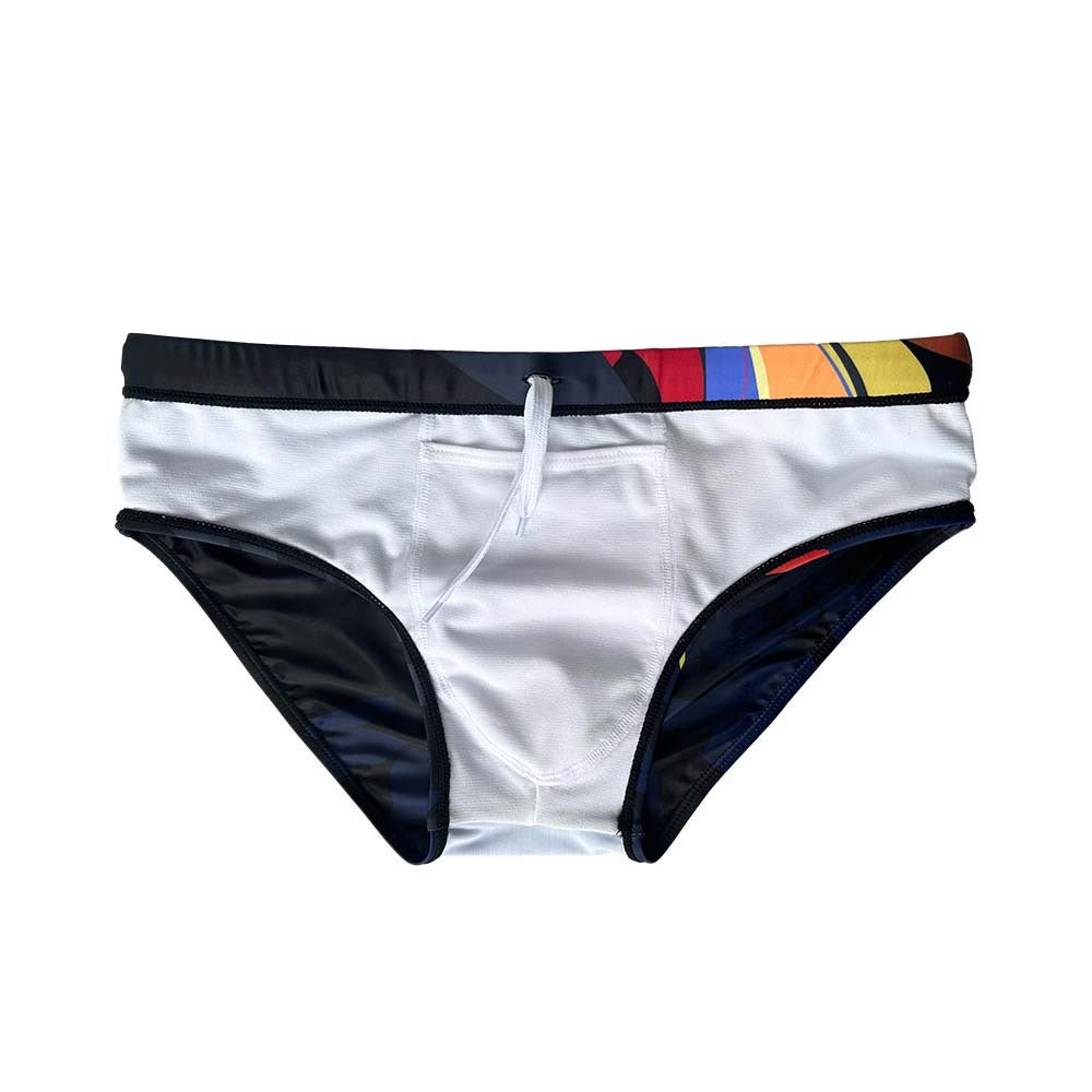 Men's Youth Training Fashion Print Swim Brief | dmunderwear detail image 9