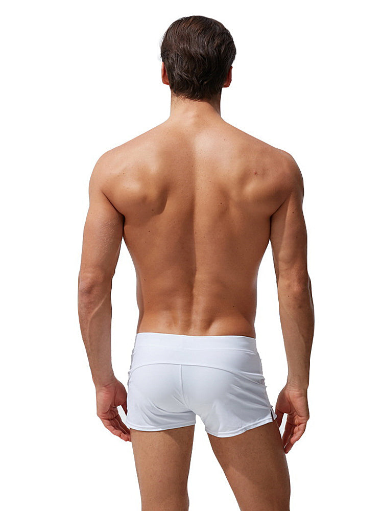 Men's Zippered Pocket Design Moisture-Wicking Swim Shorts & Trunks | dmunderwear detail image 17