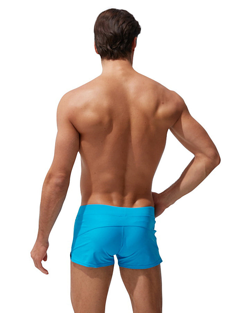 Men's Zippered Pocket Design Moisture-Wicking Swim Shorts & Trunks | dmunderwear detail image 3