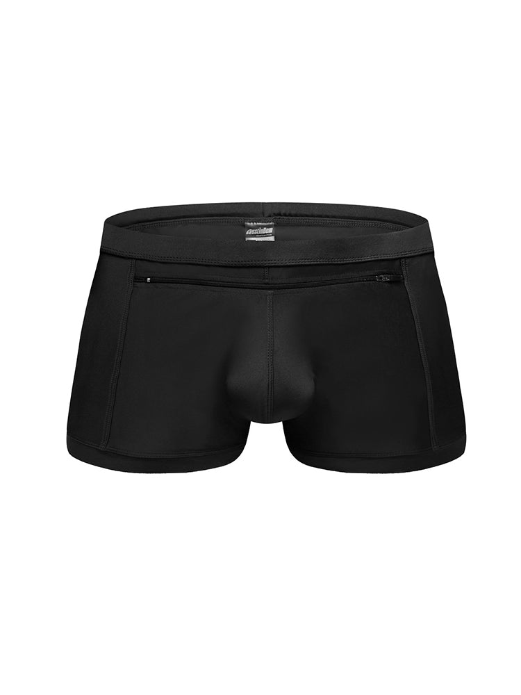 Men's Zippered Pocket Swim Brief And Trunk | dmunderwear detail image 18