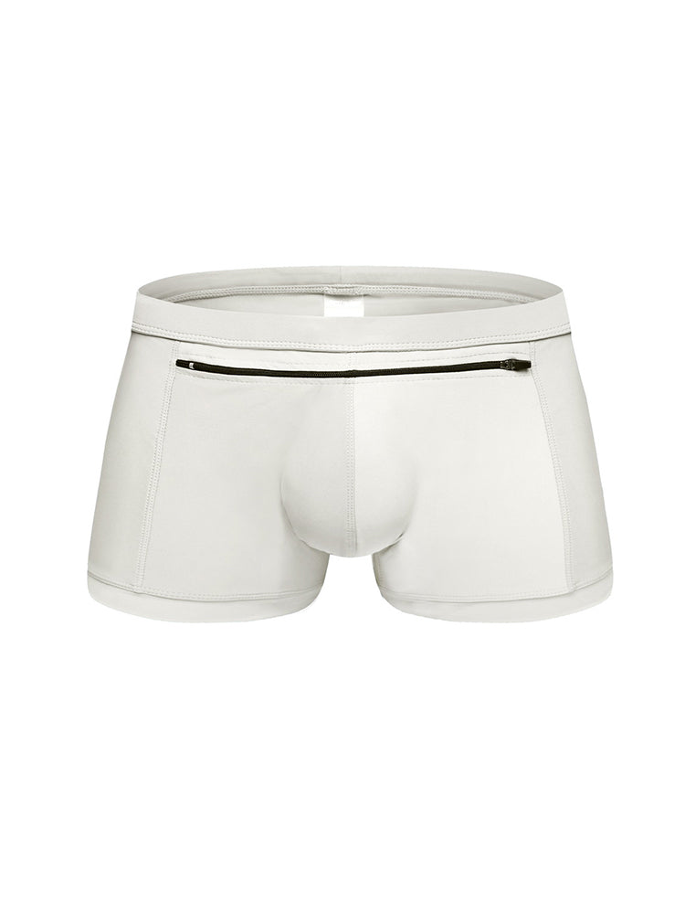 Men's Zippered Pocket Swim Brief And Trunk | dmunderwear detail image 19