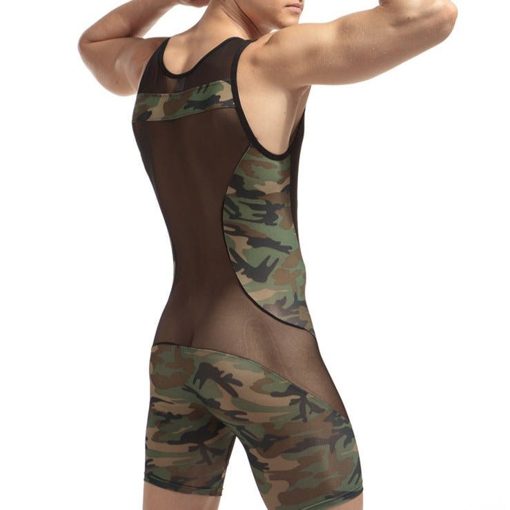 ORVLS Mesh Camo Bodysuit | dmunderwear detail image 4