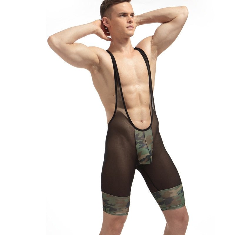 Mesh Camo Singlet | dmunderwear detail image 2