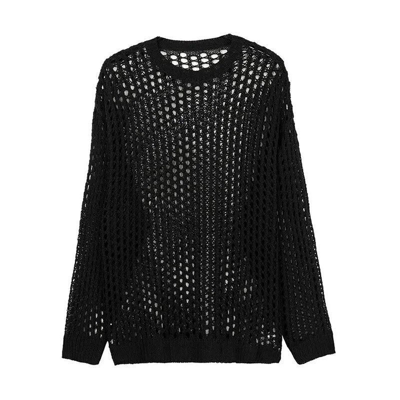 Mesh Knit Sweater | dmunderwear detail image 6