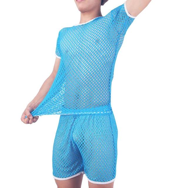 Mesh Pajamas (Top + Bottom) | dmunderwear detail image 3