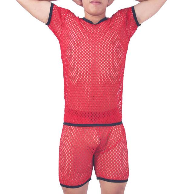 Mesh Pajamas (Top + Bottom) | dmunderwear detail image 4