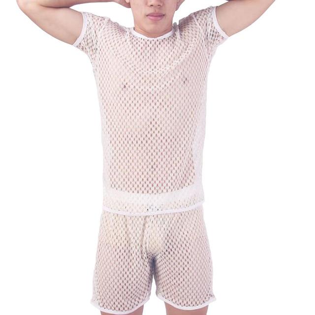 Mesh Pajamas (Top + Bottom) | dmunderwear detail image 5