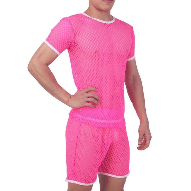 Mesh Pajamas (Top + Bottom) | dmunderwear detail image 6