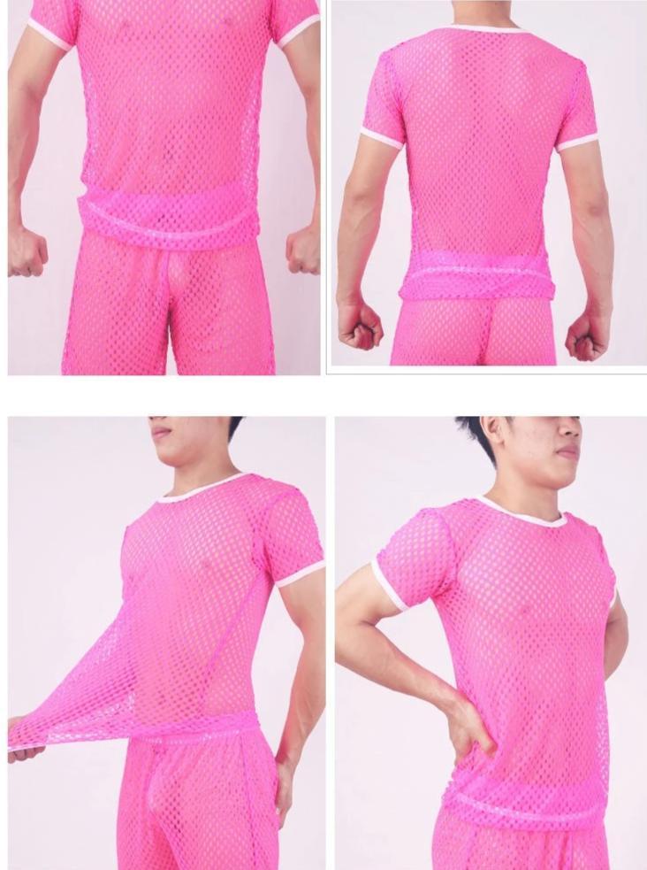 Mesh Pajamas (Top + Bottom) | dmunderwear detail image 9