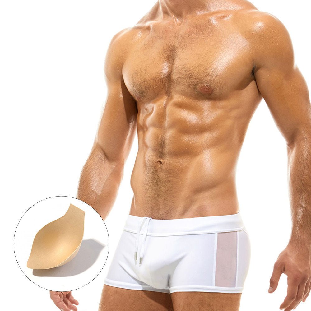 ORVLS Mesh Peekaboo Swim Trunks | dmunderwear detail image 7