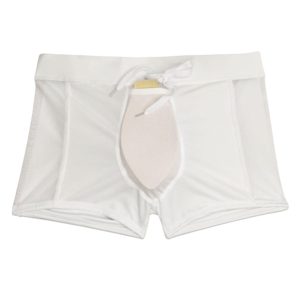 ORVLS Mesh Peekaboo Swim Trunks | dmunderwear detail image 9