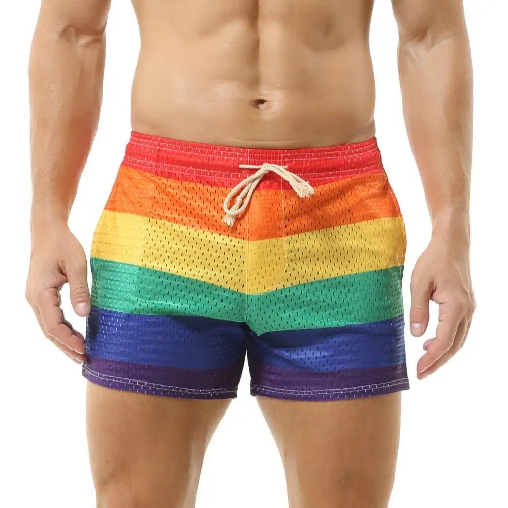 Mesh Rainbow Board Shorts | dmunderwear