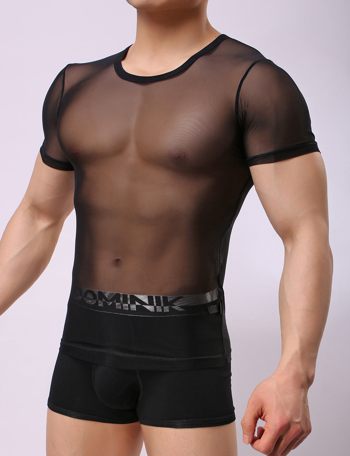 Mesh Short Sleeve T-Shirt 8327 | dmunderwear detail image 4
