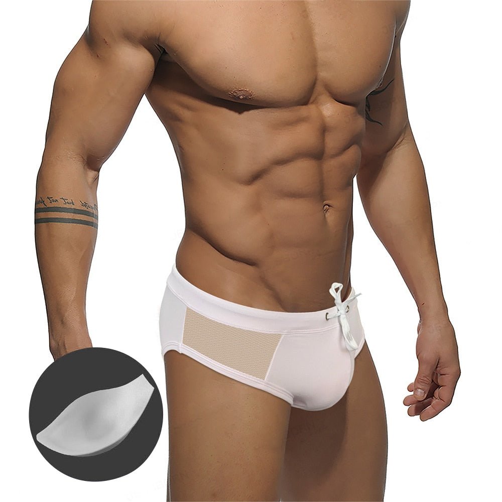 ORVLS Mesh Sideshow Swim Briefs | dmunderwear detail image 9