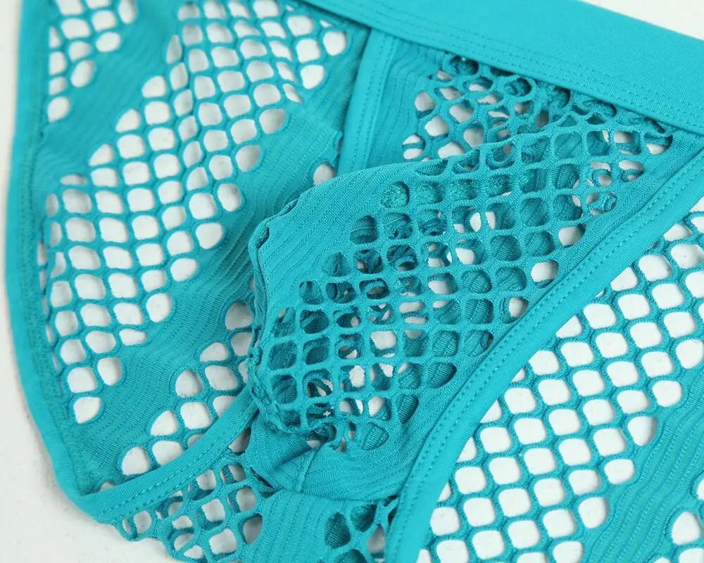 Mesh Striped Side Show Briefs | dmunderwear detail image 12