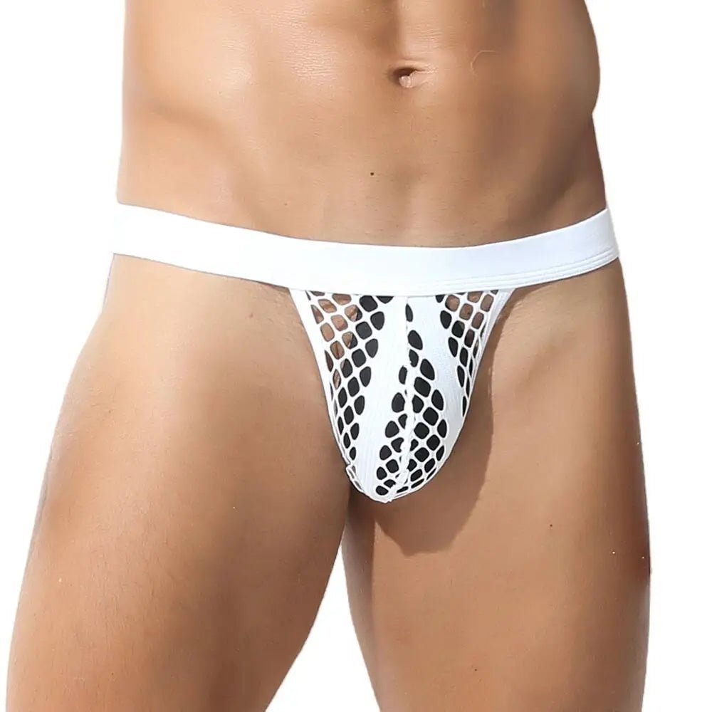 Mesh Striped Side Show Briefs | dmunderwear detail image 7