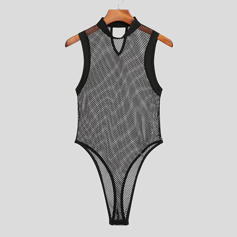 Mesh Tank Top Body Suit | dmunderwear detail image 3