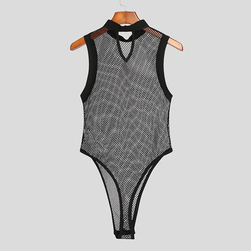 Mesh Tank Top Body Suit | dmunderwear detail image 4