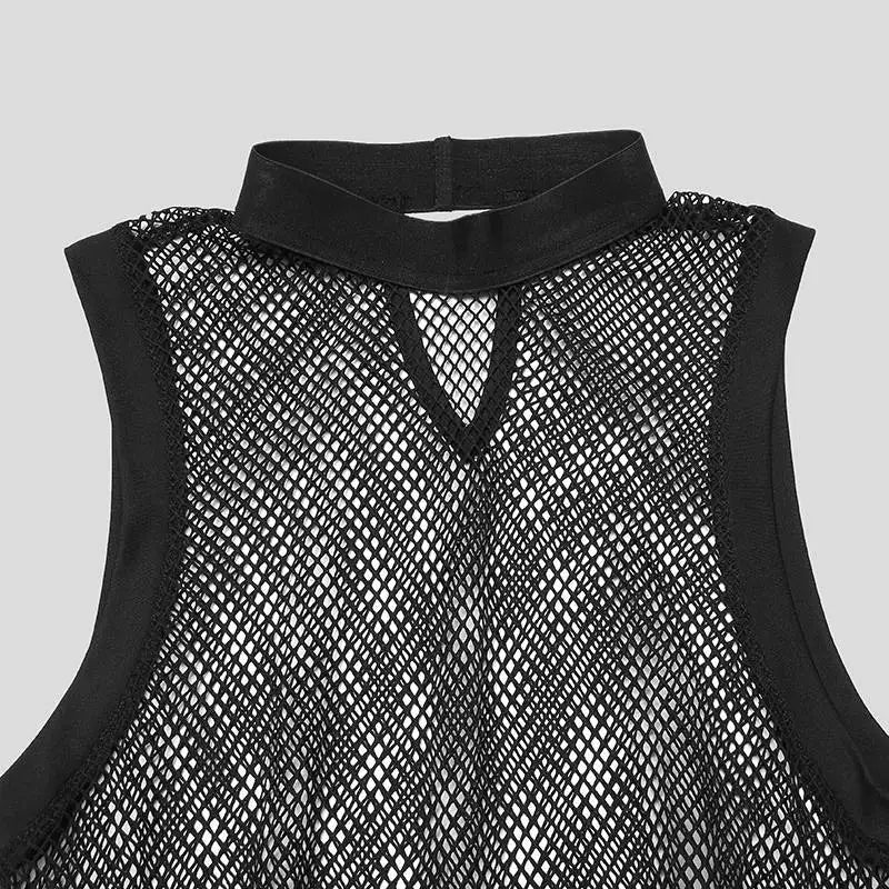 Mesh Tank Top Body Suit | dmunderwear detail image 5