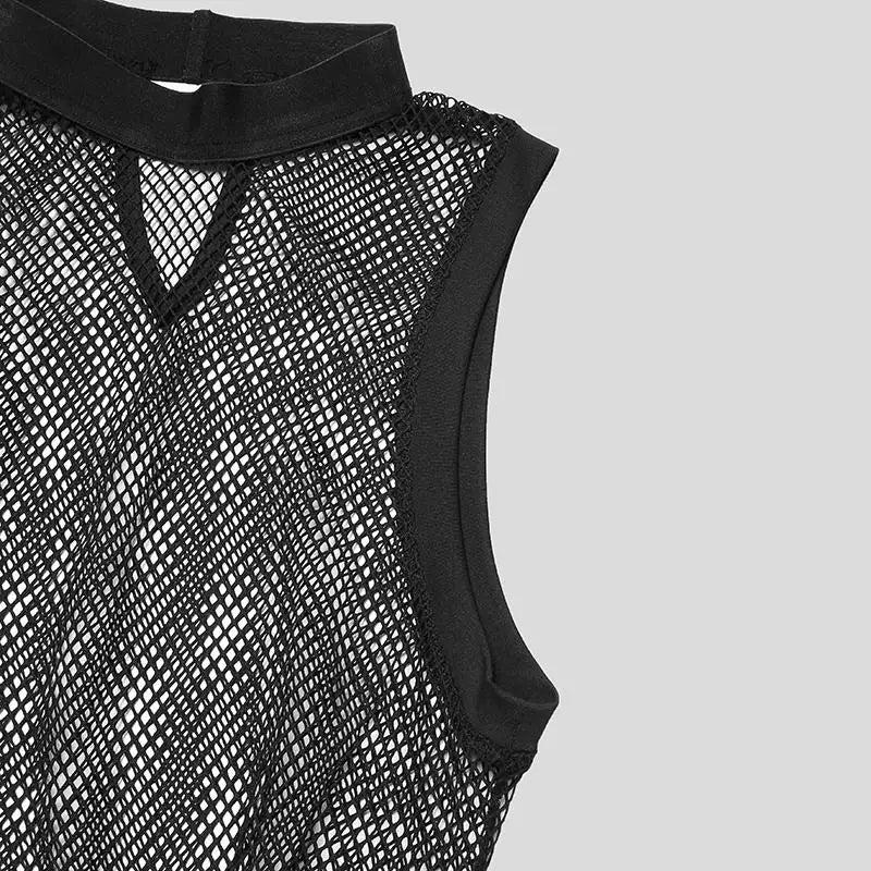 Mesh Tank Top Body Suit | dmunderwear detail image 6