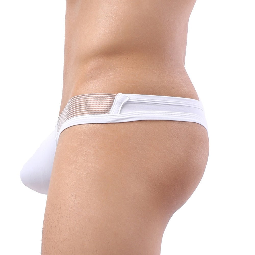 ORVLS Mesh Topped V-Thong | dmunderwear detail image 2