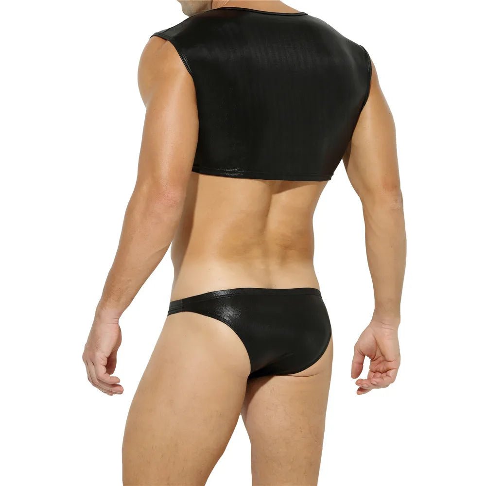 Metallic Crop Top and Bottoms | dmunderwear detail image 15
