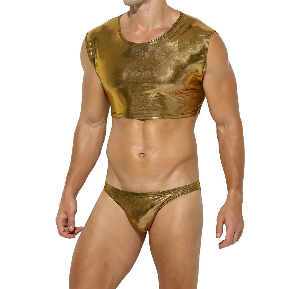 Metallic Crop Top and Bottoms | dmunderwear