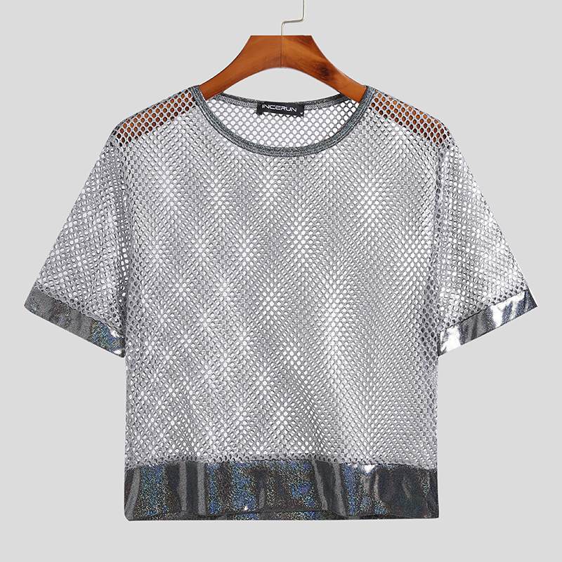 Metallic Crop Top T-shirt | dmunderwear