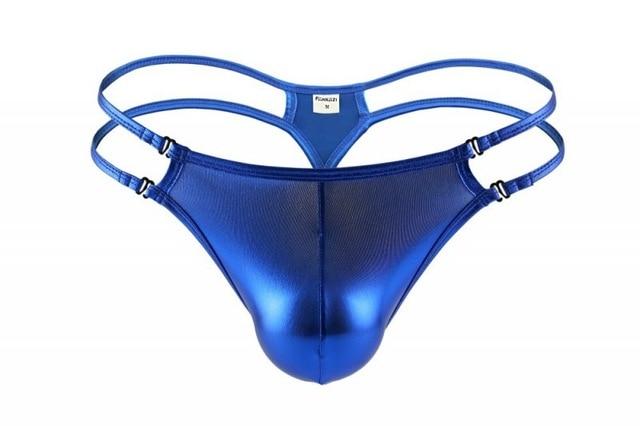 ORVLS Metallic Double Strap Thong | dmunderwear detail image 4