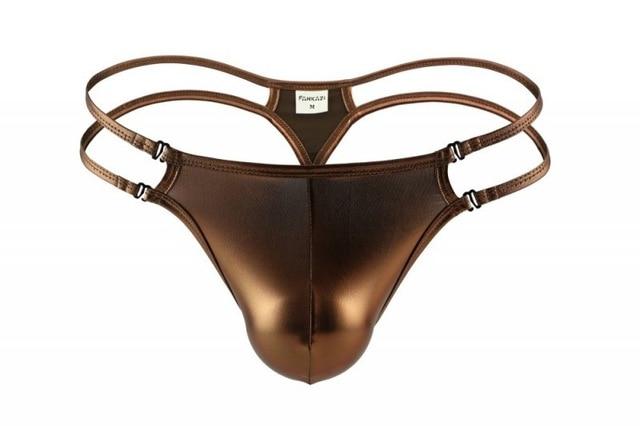 ORVLS Metallic Double Strap Thong | dmunderwear detail image 5