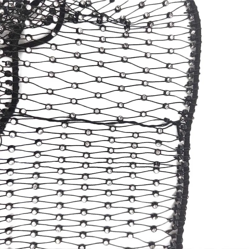 Metallic Glitter Fishnet Shorts | dmunderwear detail image 11