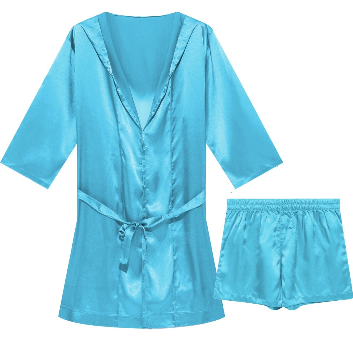 Metallic Hooded Robe + Boxers | dmunderwear detail image 11