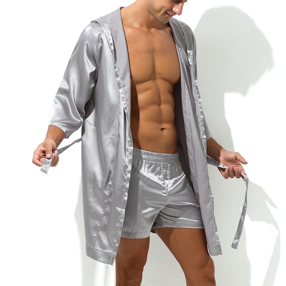 ORVLS Metallic Hooded Robe + Boxers | dmunderwear