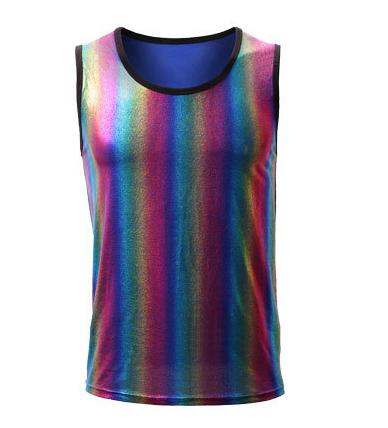 ORVLS Metallic Rainbow Tanktop + Boxers | dmunderwear detail image 13